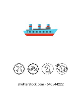 Isolated Steamship Icon