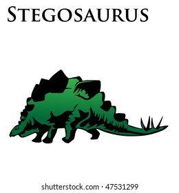 isolated stegosaurus dinosaur vector illustration