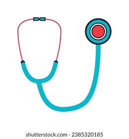 Icono médico del estetoscopio aislado Vector