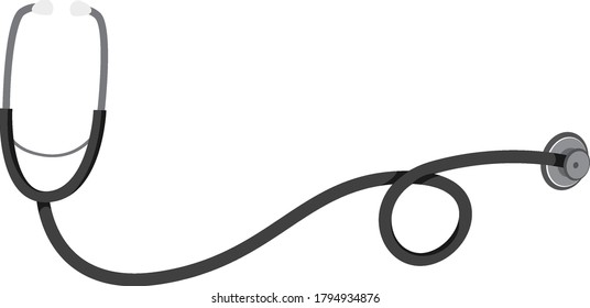 Isolated stethoscope on white background illustration