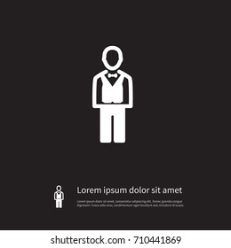 Isolated Steward Icon. Chipper Vector Element Can Be Used For Steward, Chips, Croupier Design Concept.