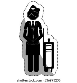 Isolated stewardess desing