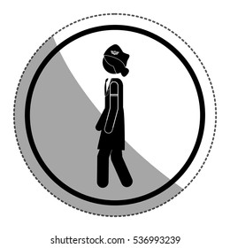Isolated stewardess desing