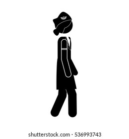 Isolated stewardess desing