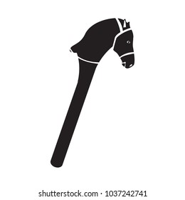 Isolated stick horse toy icon