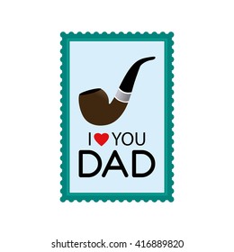 Isolated sticker with text and a smoking pipe icon