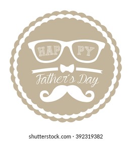 Isolated sticker with text and some icons for father's day celebrations