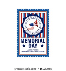 Isolated sticker with text, stars and a hand holding a megaphone