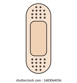Isolated sticking plaster icon. Medical icon - Vector