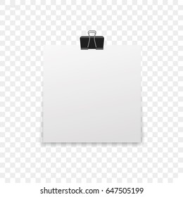  Isolated sticky note on transparent background.  Vector illustration.
