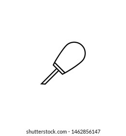 Isolated Stone Setting, Stonesetting tool icon, flat vector