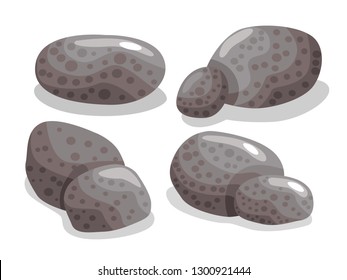 isolated stone vector set on a white background