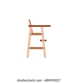 Isolated Stool Flat Icon. Child Chair Vector Element Can Be Used For Stool, Child, Chair Design Concept.