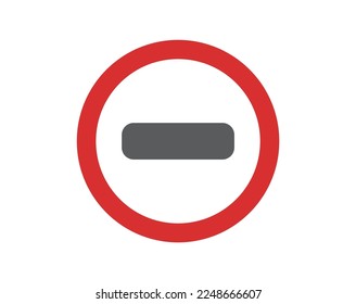 Symbol für Stoppsteuerung einzeln. Verkehrssymbol.
