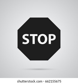 Isolated Stop Icon Symbol On Clean Background. Vector Sign  Element In Trendy Style.