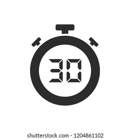 Isolated stopwatch icon with thirty seconds