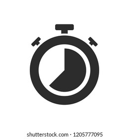 Isolated stopwatch icon twenty five to on a white background