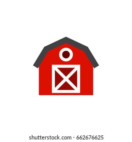 Isolated Storage Flat Icon. Warehouse Vector Element Can Be Used For Warehouse, Storage, Barn Design Concept.