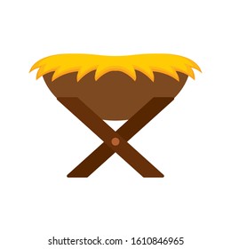 Isolated straw cradle image. Manger - Vector illustration design