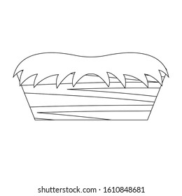 Isolated straw cradle image. Manger - Vector illustration design