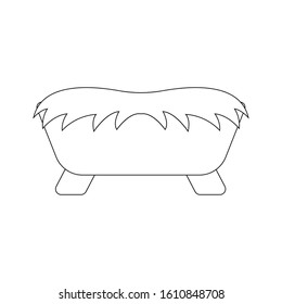 Isolated straw cradle image. Manger - Vector illustration design