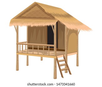 isolated straw hut vector design
