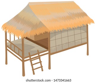 isolated straw hut vector design