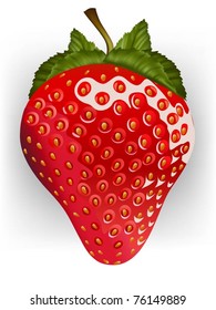 Isolated strawberry