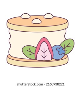 Isolated strawberry cake Dessert icon Vector illustration