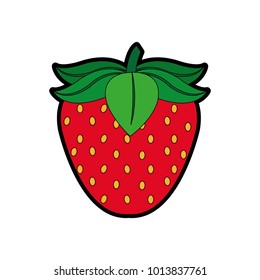 Isolated strawberry design