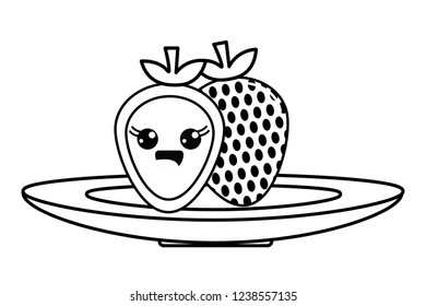 Isolated strawberry design