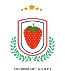 Isolated strawberry design