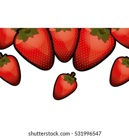 Isolated strawberry fruit design