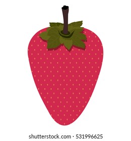 Isolated strawberry fruit design