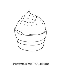 Postre aislado de aleta de fresa con patatas fritas Vector