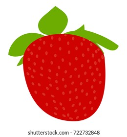 Isolated strawberry on a white background, Vector illustration