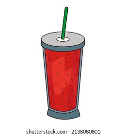 Isolated strawberry smoothie food healthy nutrition vector illustration