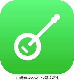 Isolated String Instrument Icon Symbol On Clean Background. Vector Banjo Element In Trendy Style.