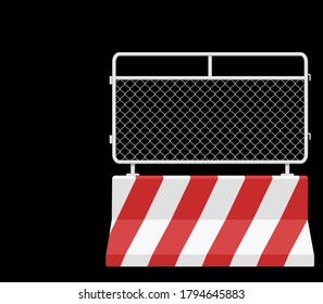 isolated stripe barrier on black background
