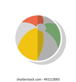 Isolated striped ball design