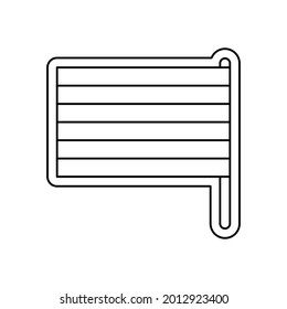 Isolated striped flag icon with no color Vector