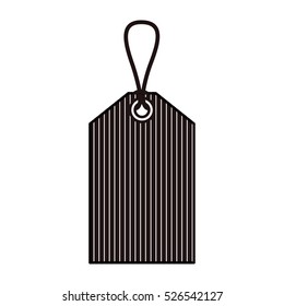 Isolated striped hang label design