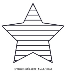 Isolated striped star design