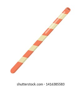 Isolated and striped straw design