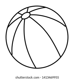 Isolated striped and summer ball design vector illustration