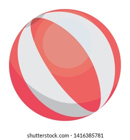 Isolated striped and summer ball design