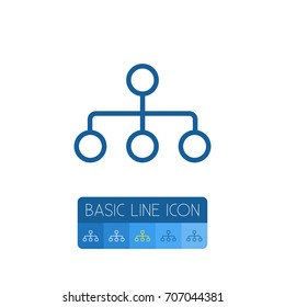 Isolated Structure Outline. Hierarchy Vector Element Can Be Used For Hierarchy, Structure, Model Design Concept.