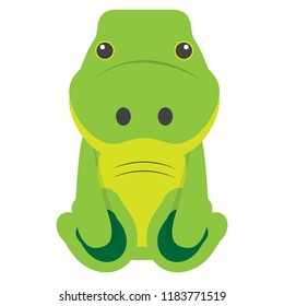 Isolated stuffed crocodile toy