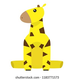 Isolated stuffed giraffe toy