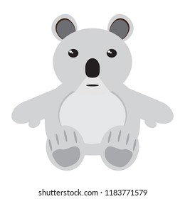 Isolated stuffed koala toy